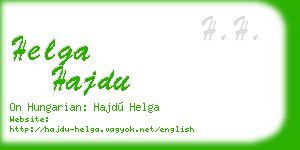 helga hajdu business card